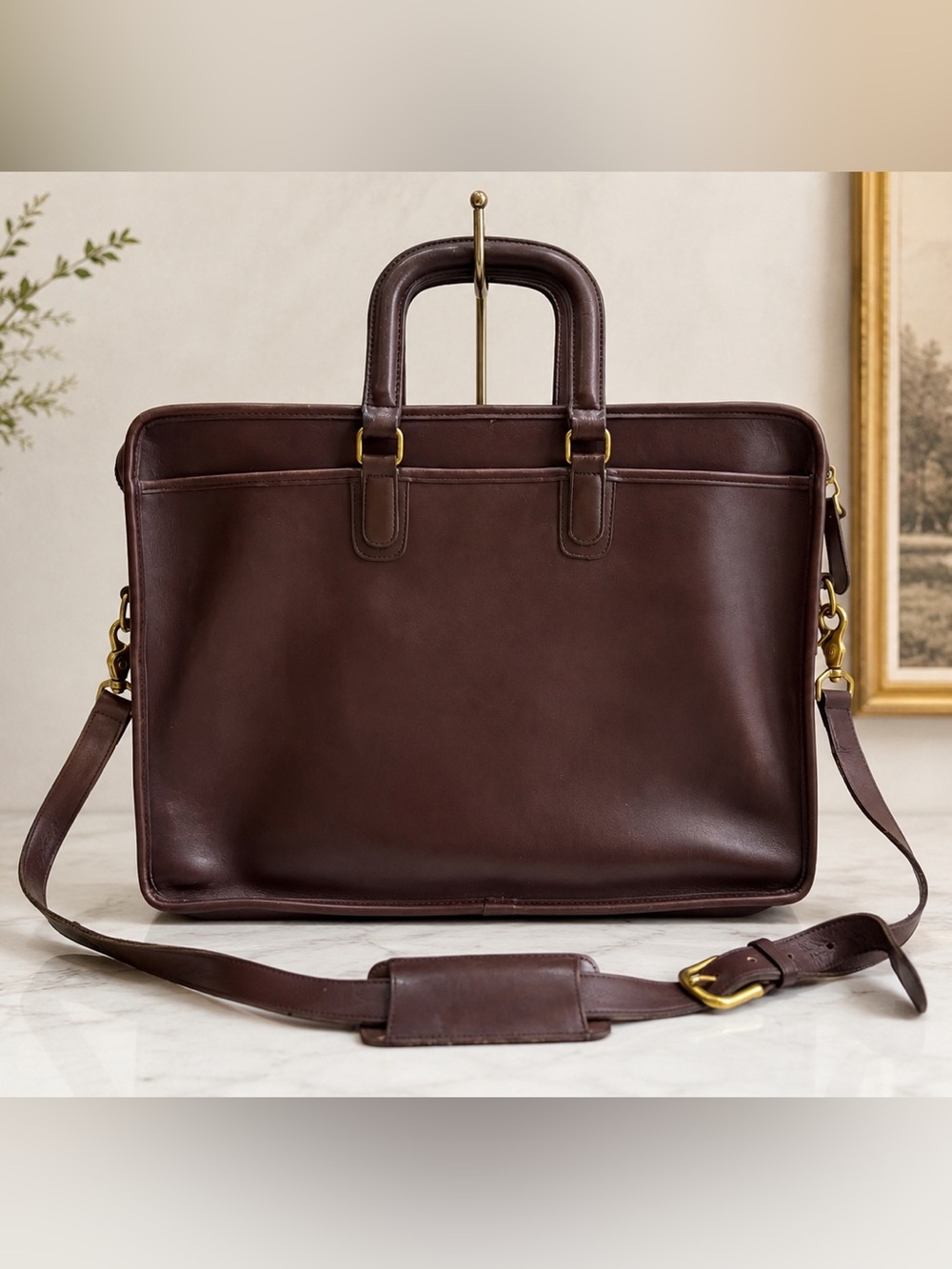 Vintage Coach Legacy Leather Briefcase Messenger Bag Brown USA Made F4C-5276
